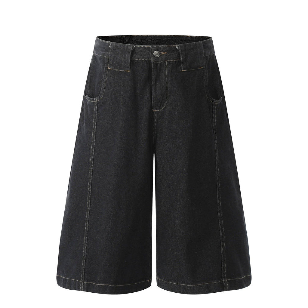 Fashion sports loose denim shorts